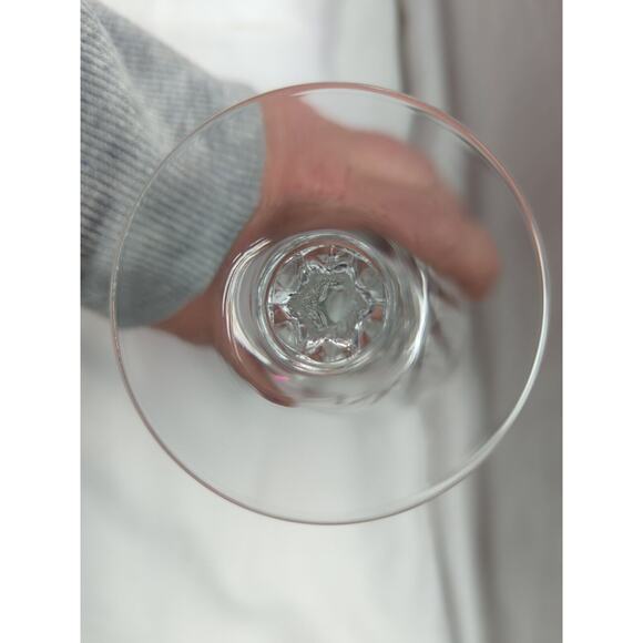 (12) Cristal D'Arques Crystal FLAMENCO Wine Glasses * Stamped FRANCE - Picture 5 of 6